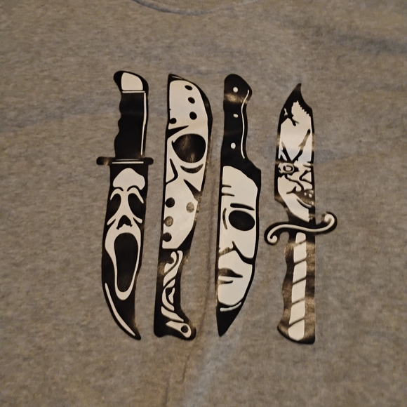 Gray Horror Movie knives Sweatshirt - Picture 7 of 7